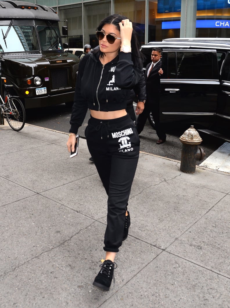 Kylie Jenner Showed Off Her Curves in a Cropped Moschino Jacket