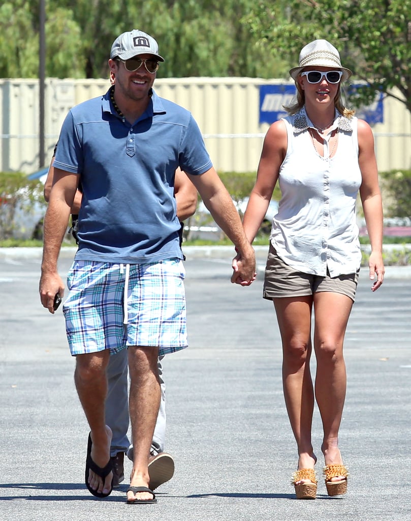 Britney Spears hung out with her boyfriend David Lucado in LA on Sunday.