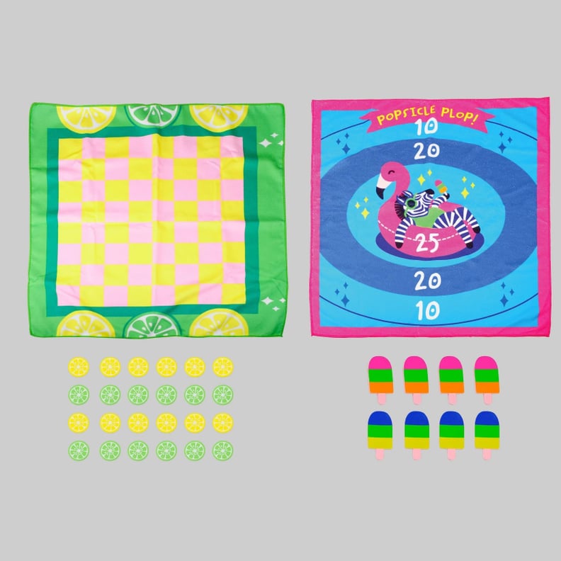 2ct Beach Game 27.5"x27.5" Mats (Checkers/Popsicle Plop)