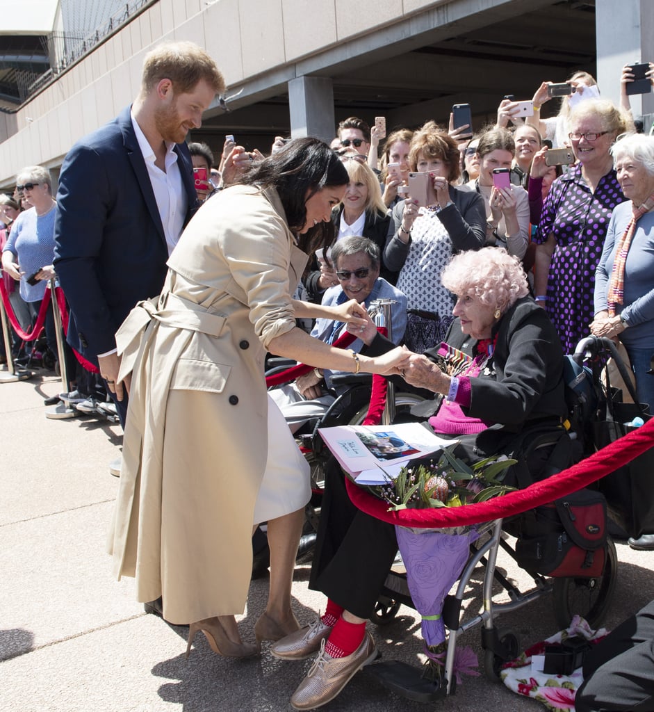 Meghan Markle and Prince Harry Elderly Women Pictures