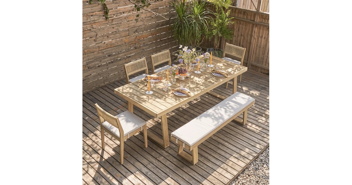 A Teak Dining Set Castlery Rio Teak Dining Table with Bench and 4