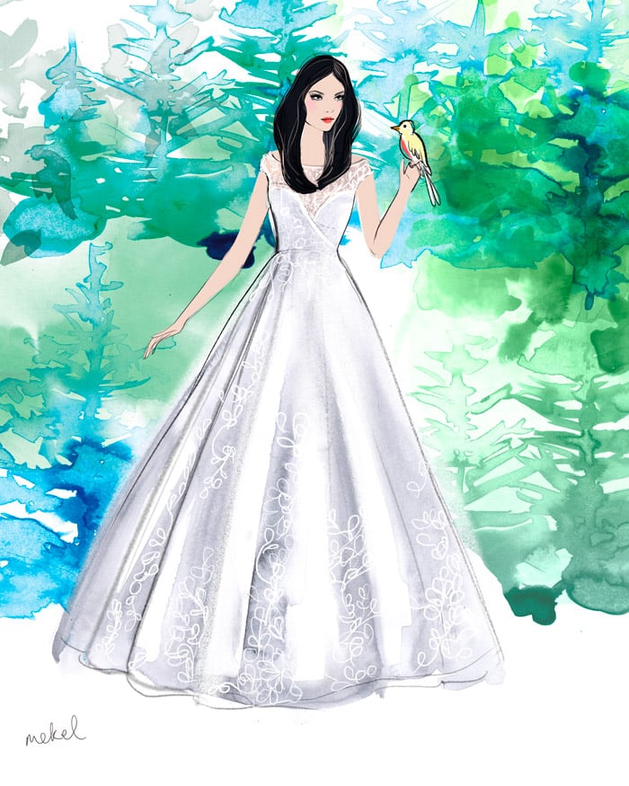 snow white gown design