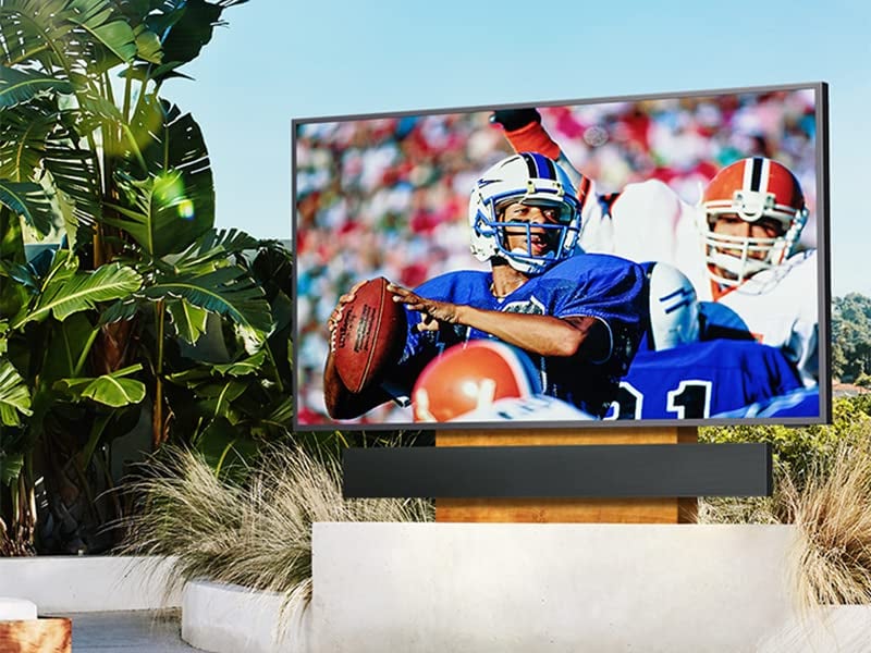 An Outdoor TV: Samsung 65-inch Class QLED The Terrace Outdoor TV