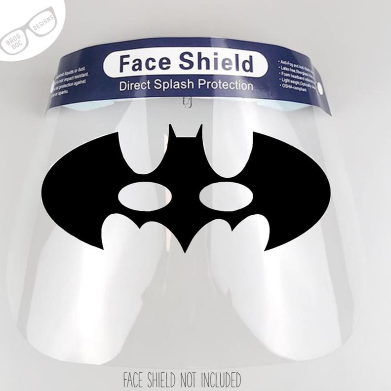 Bat Man Mask Sticker For Face Shield