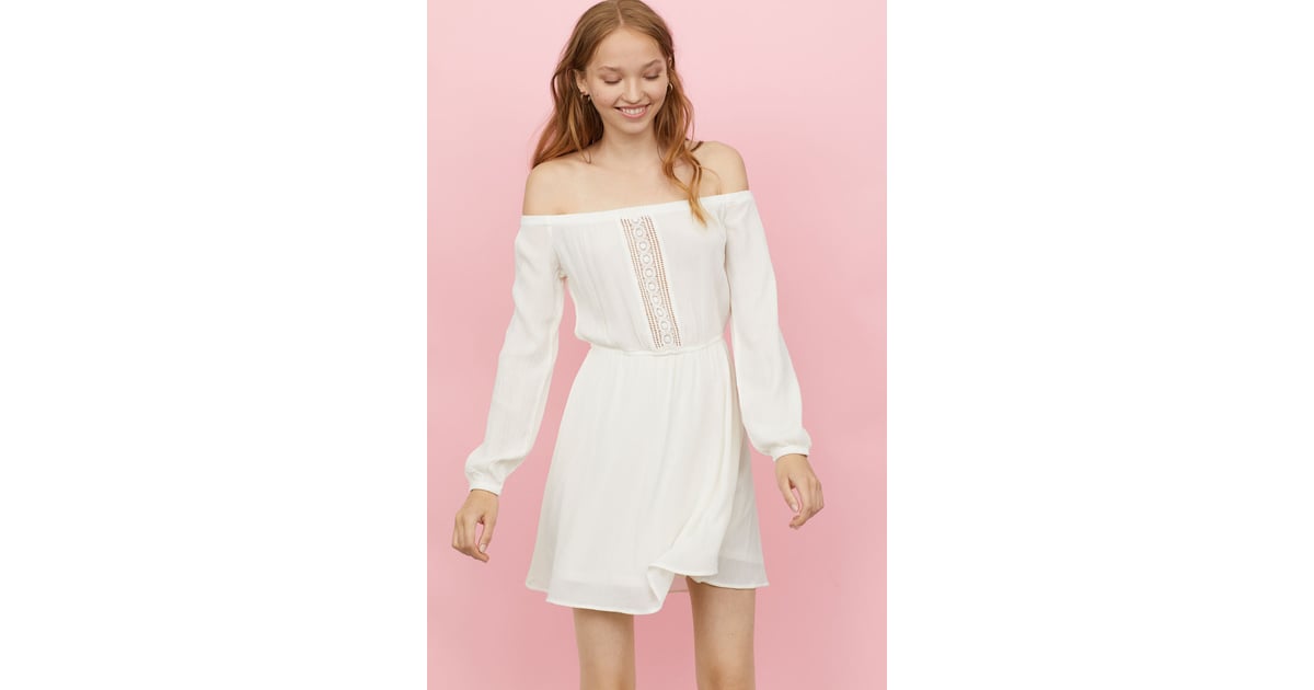 H&M OfftheShoulder Dress Best Summer Clothes From H&M POPSUGAR