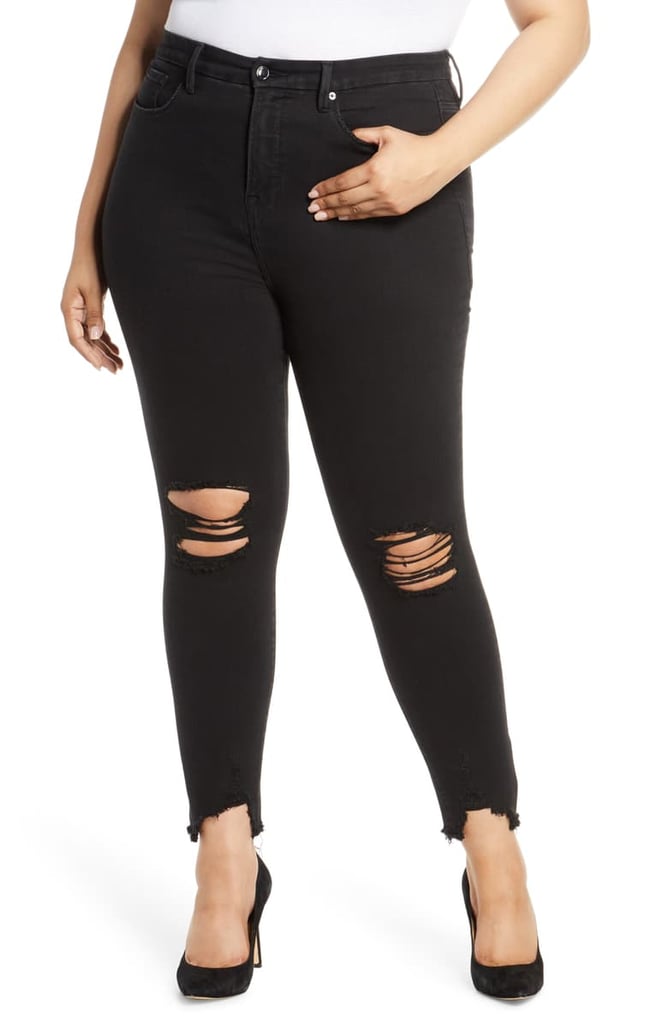 good american ripped jeans