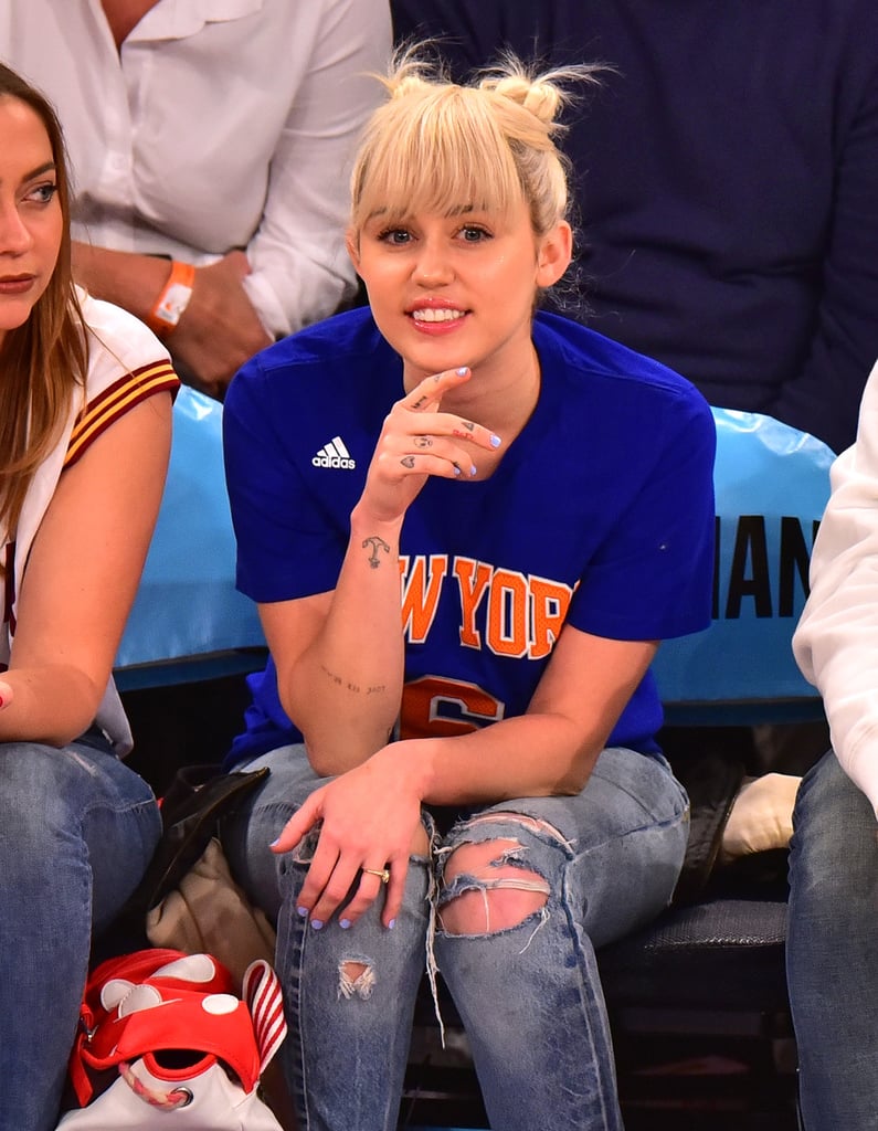 Miley Cyrus and Family at Basketball Game March 2016