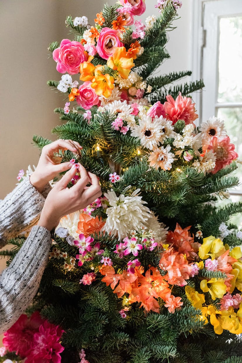 Holidays & Occasions  Floral christmas tree, Pretty christmas