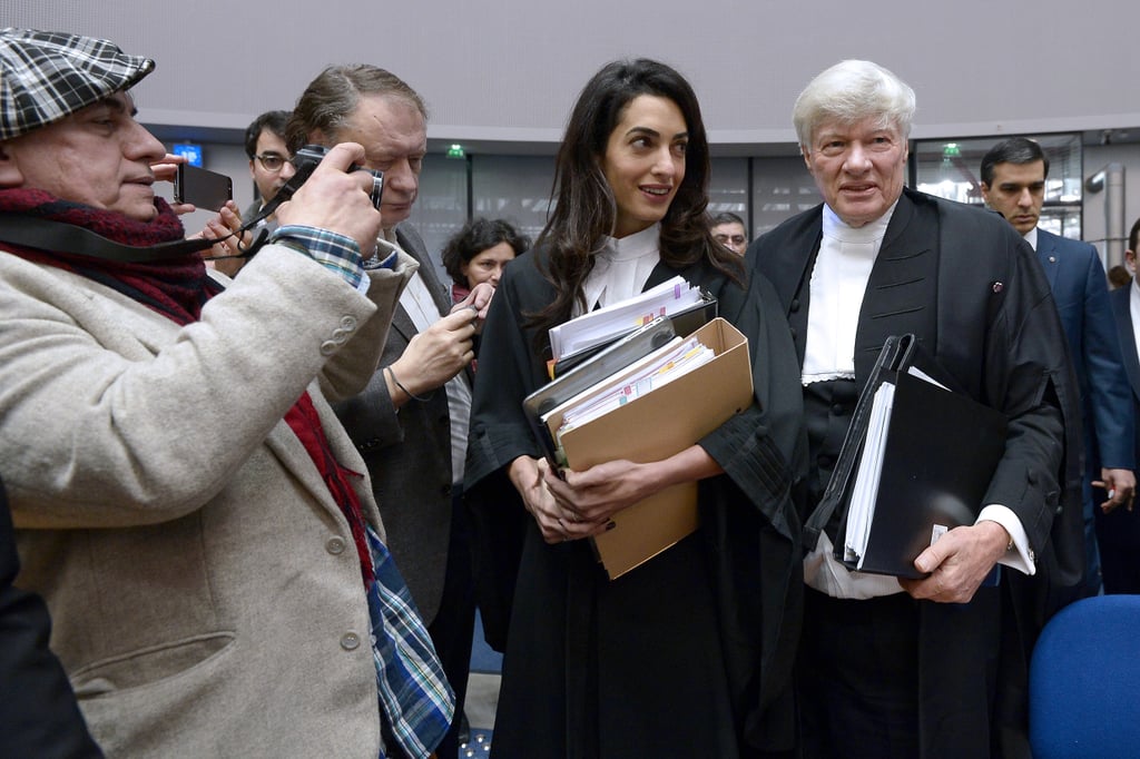 Amal Clooney in Court in Strasbourg January 2015