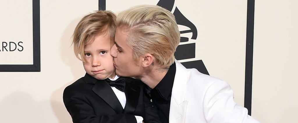 Justin Bieber and His Little Brother at the Grammys 2016