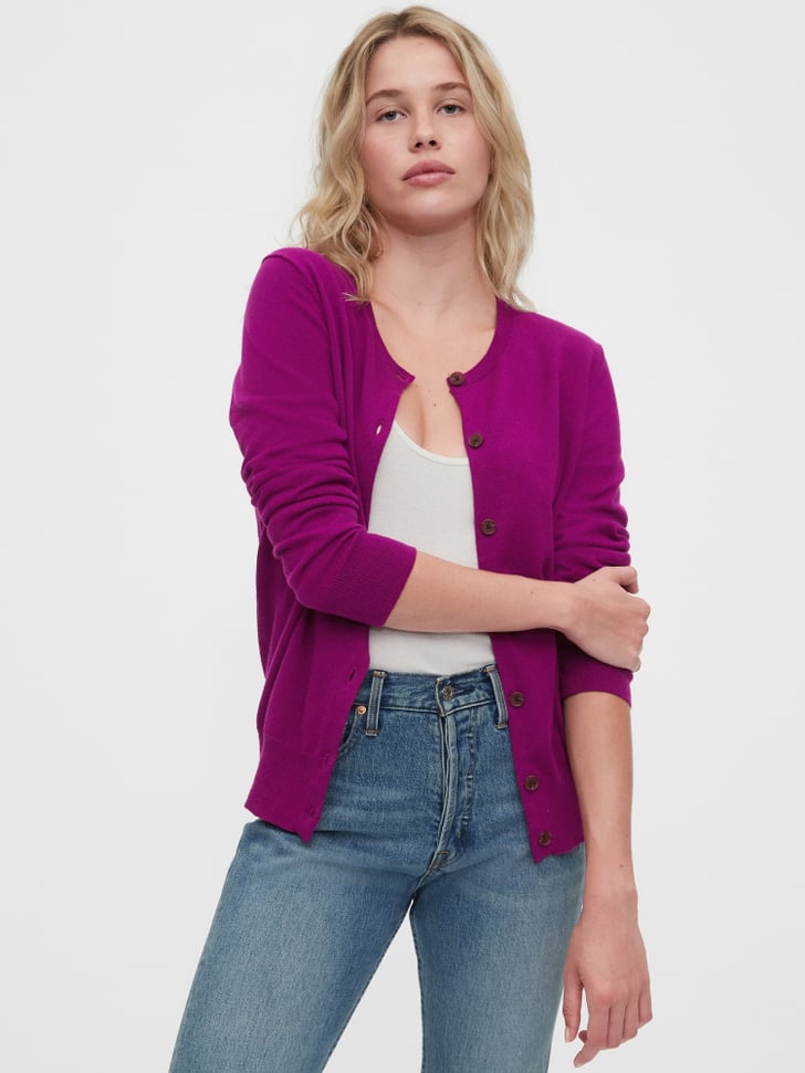GAP Button Front Cardigan The Best Cardigans From Gap POPSUGAR