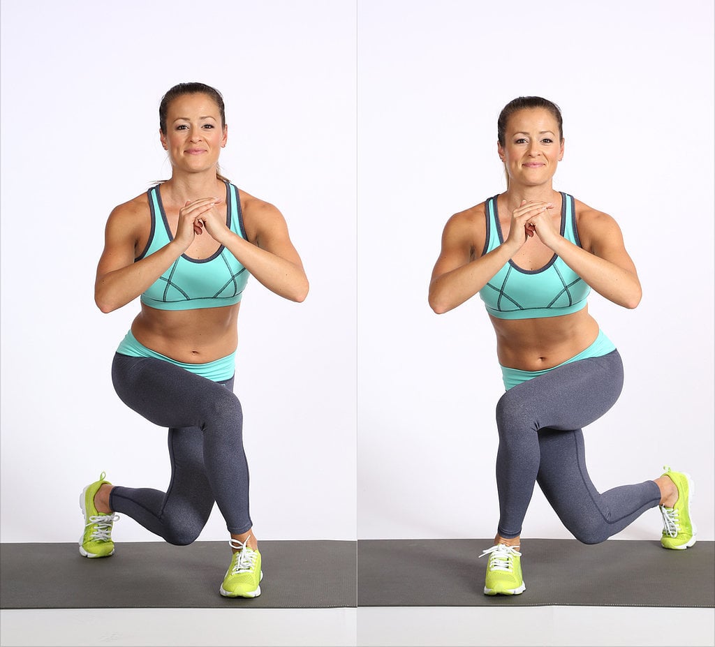 Lower Body Curtsy Lunge Best Bodyweight Exercises Popsugar Fitness Photo 26