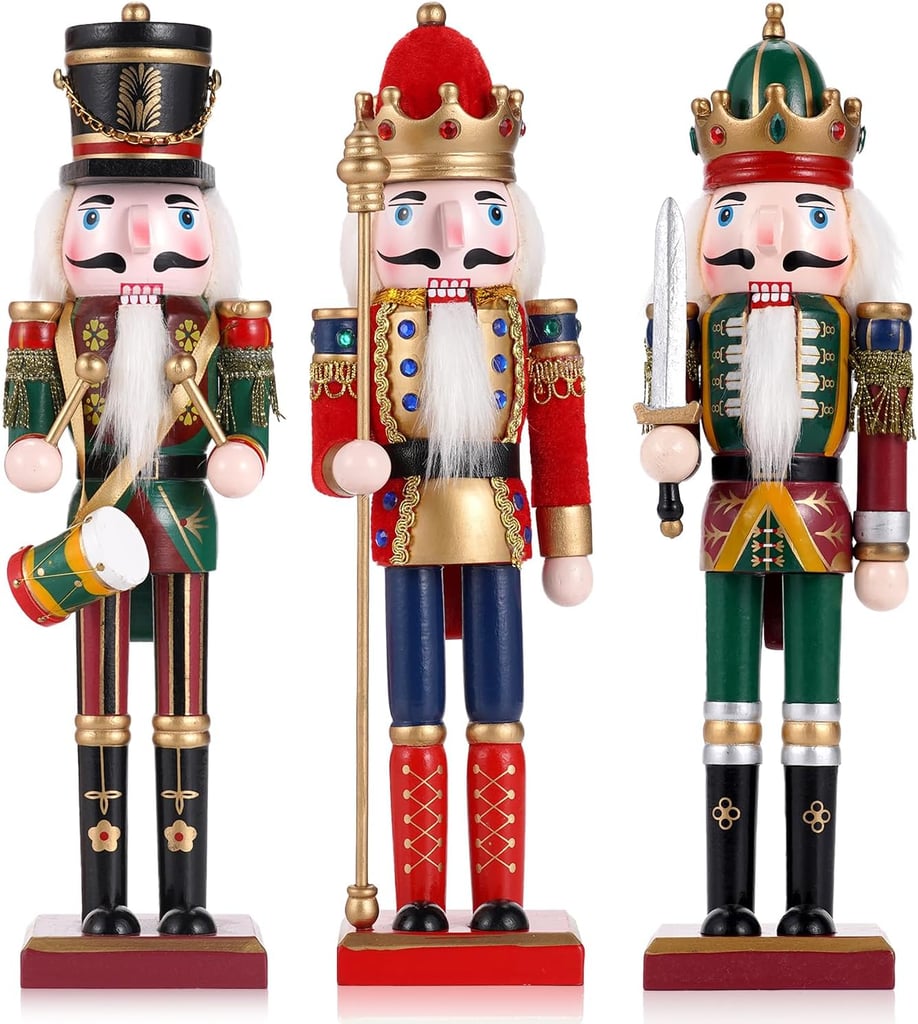 Tpudn Wooden Christmas Nutcracker Soldier Set