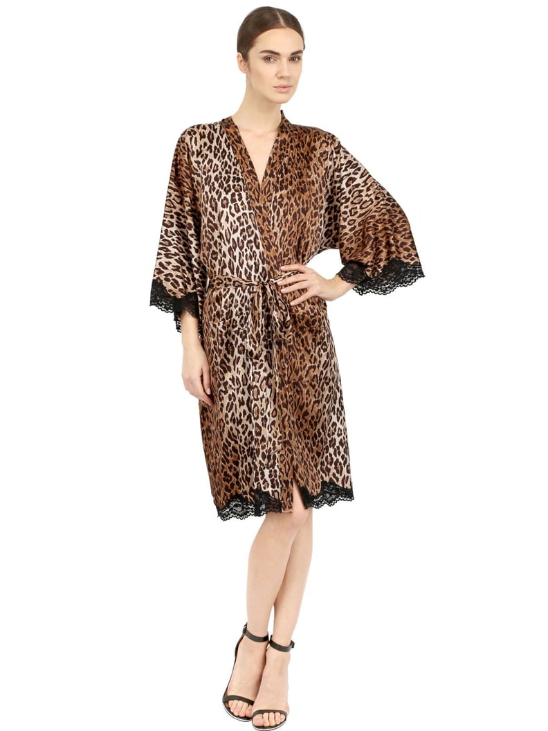 Dolce & Gabbana Leopard Satin Robe