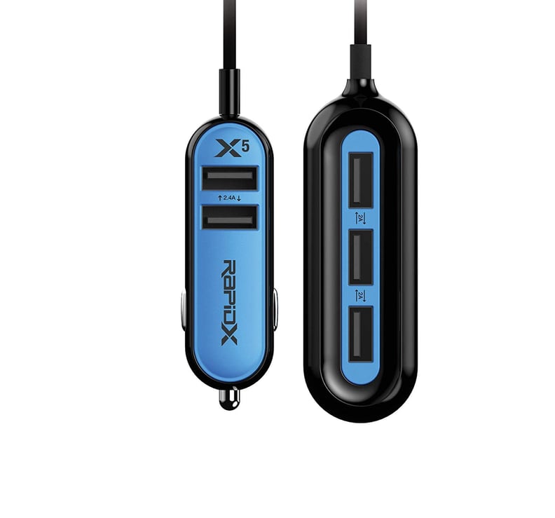 RapidX X5 Car Charger with 5 USB Ports