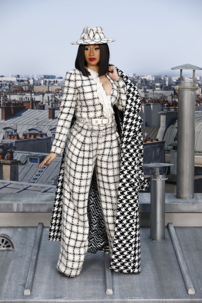 Cardi B at the Chanel Paris Fashion Week Show