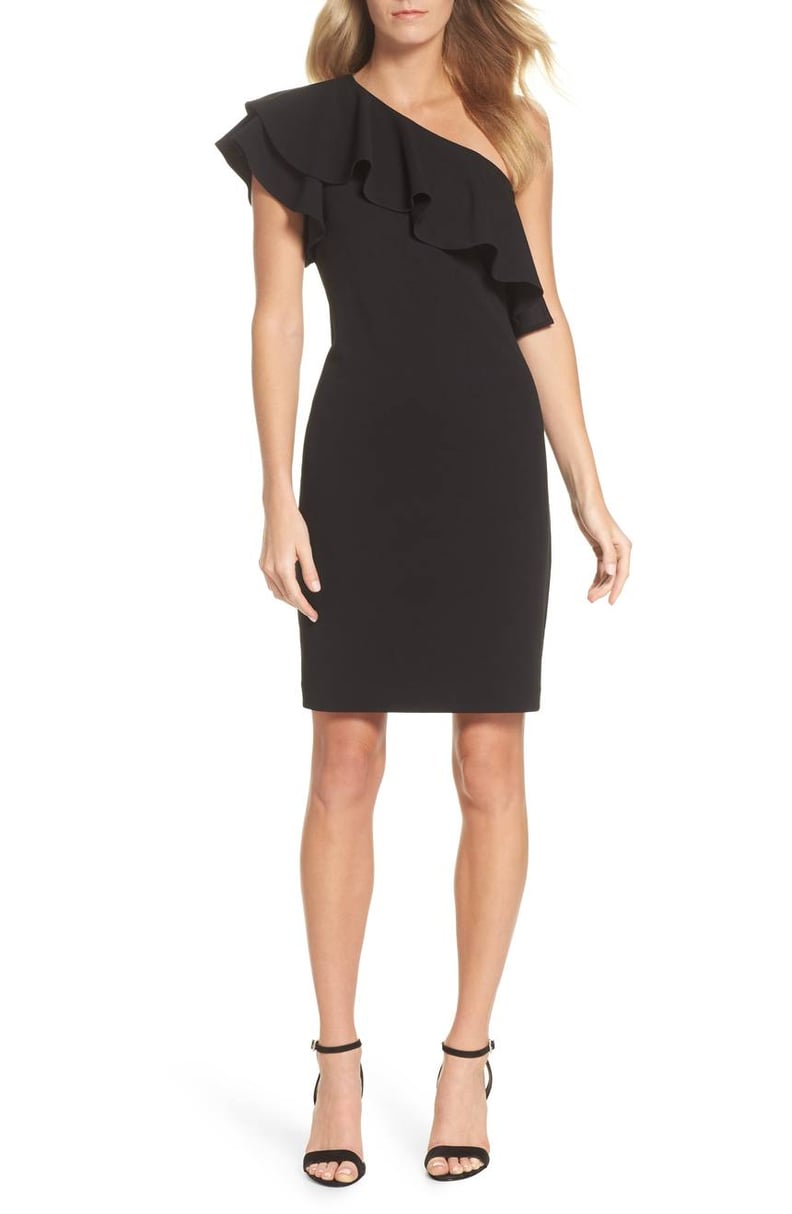 Vince Camuto One-Shoulder Ruffle Dress