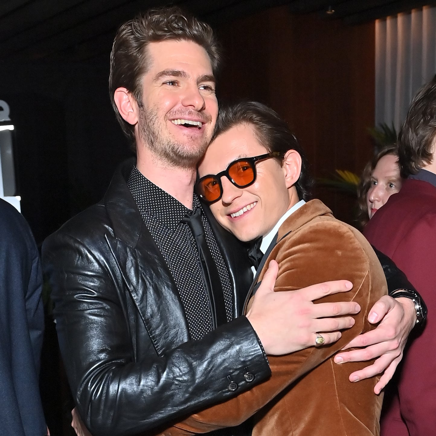 Spider-Man Stars Tom Holland and Andrew Garfield Share a Hug | POPSUGAR  Entertainment