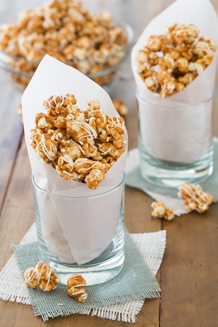 Pumpkin Spice White Chocolate Caramel Popcorn
