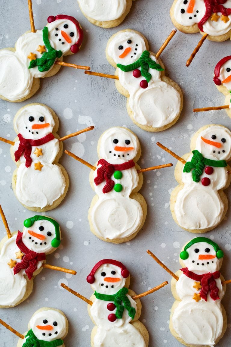Lofthouse-Style Snowman Sugar Cookies