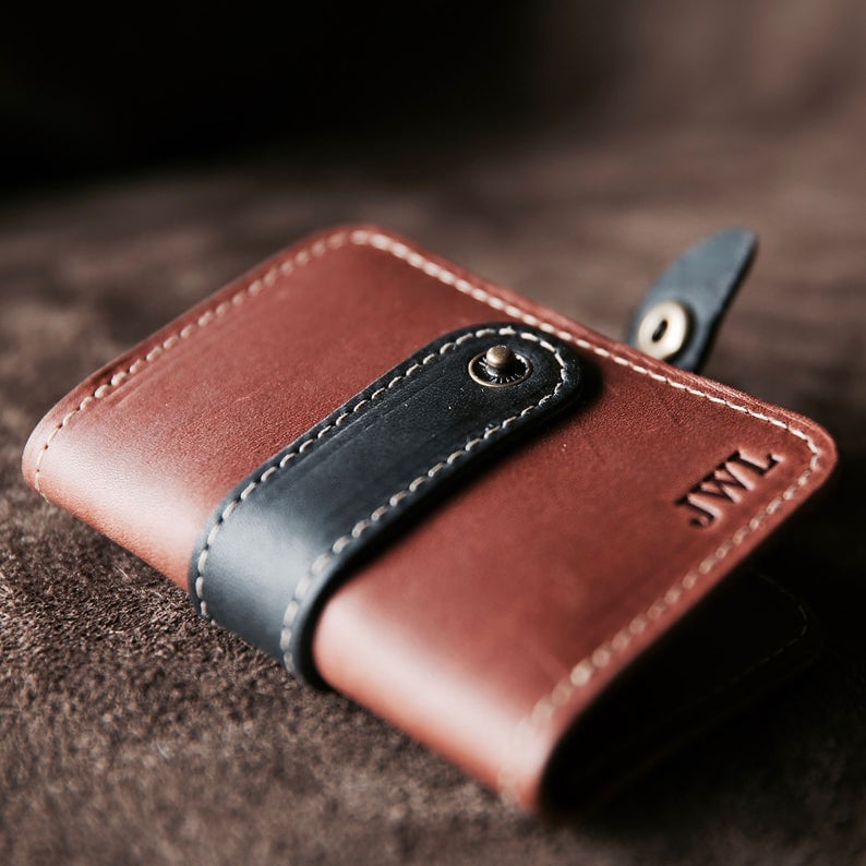 Personalized Leather Bi-Fold Wallet
