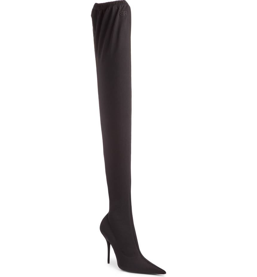 balenciaga sequin thigh high boots