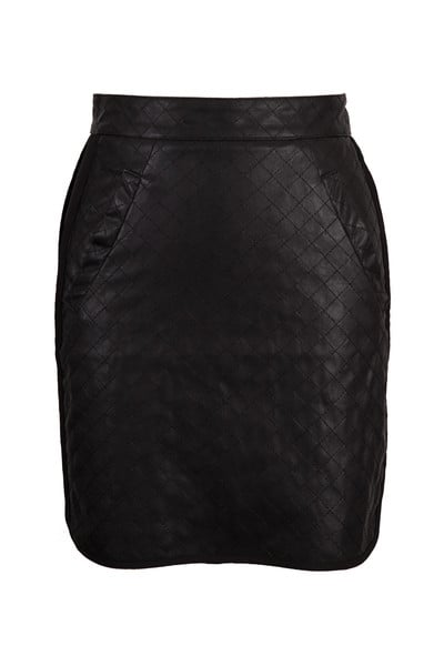 Modern Citizen Quilted Leather Pencil Skirt