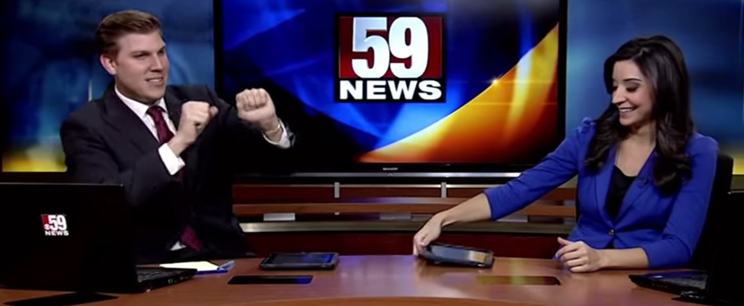 News Anchor Dancing to TI s Where They at Doe Video PS Celebrity