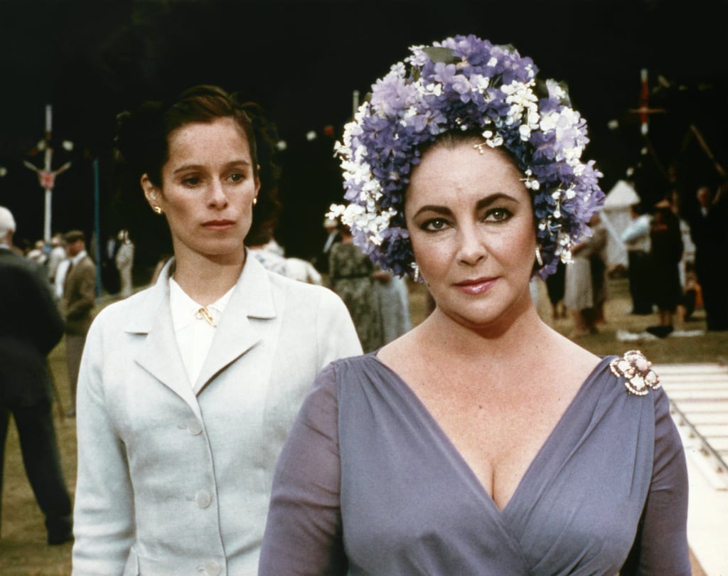 She wore this pretty lilac topper on the set of The Mirror Crack'd in 1980.