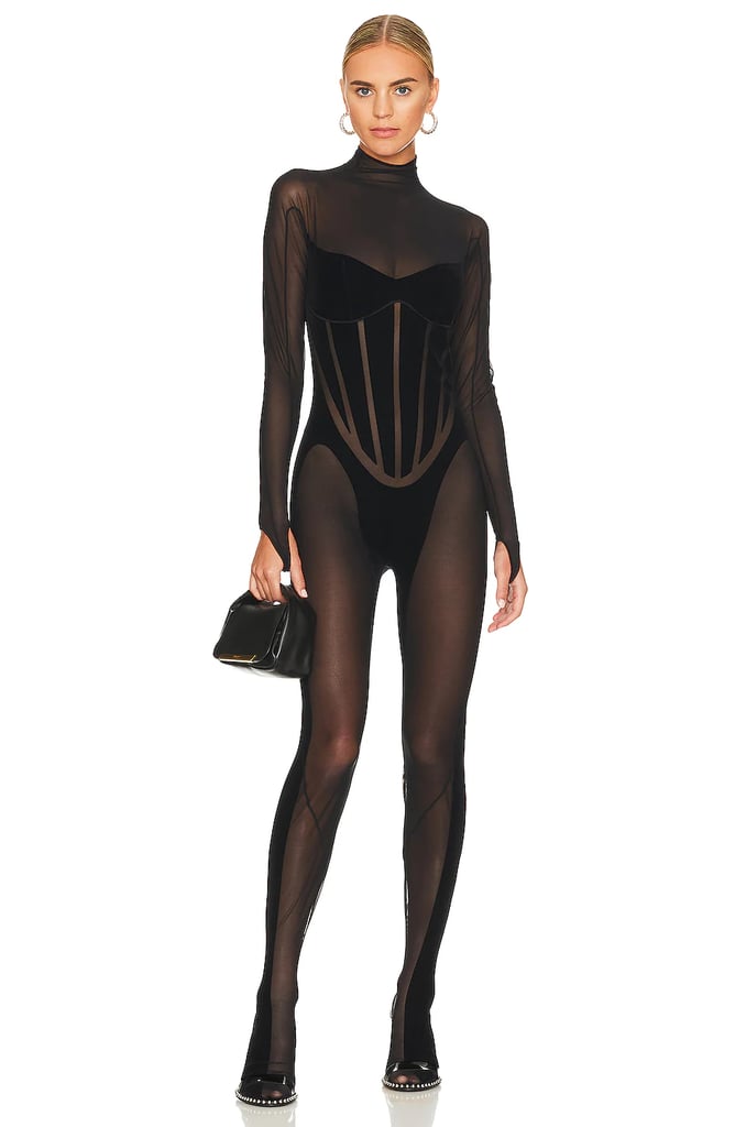 Wolford x Mugler Flock Shaping Catsuit