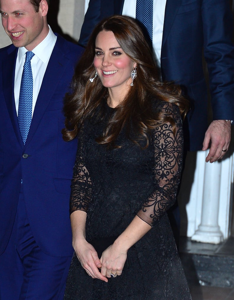 Kate's Swinging Earrings Played Up the Pattern of Her Beulah London Dress