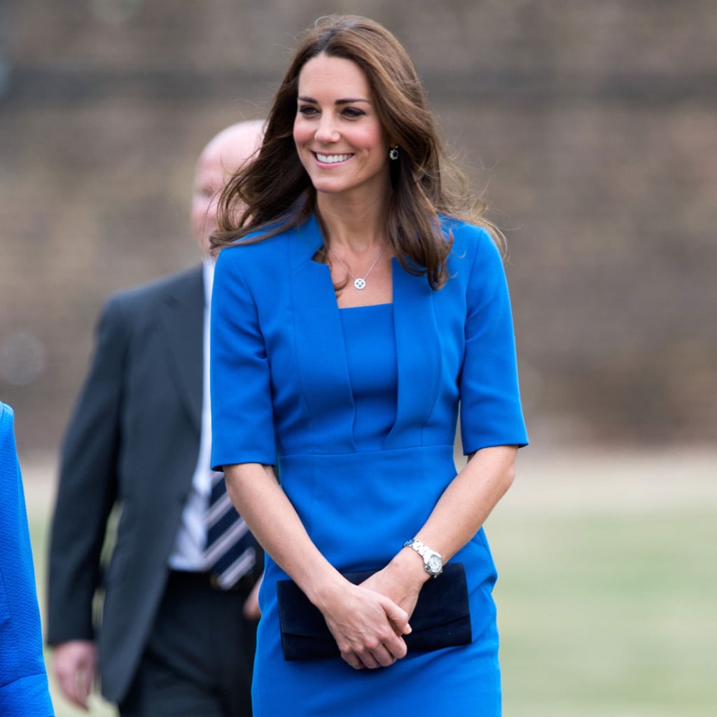 Kate Middletons Blue Dress At The Tower Of London Popsugar Fashion 