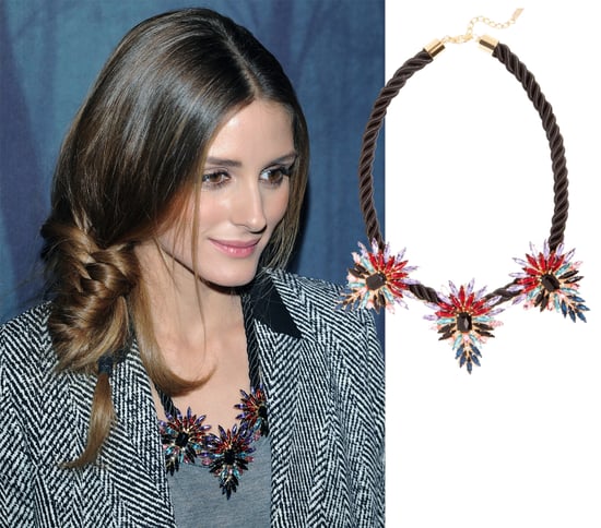 Olivia Palermo Wearing BaubleBar's Mohawk Necklace