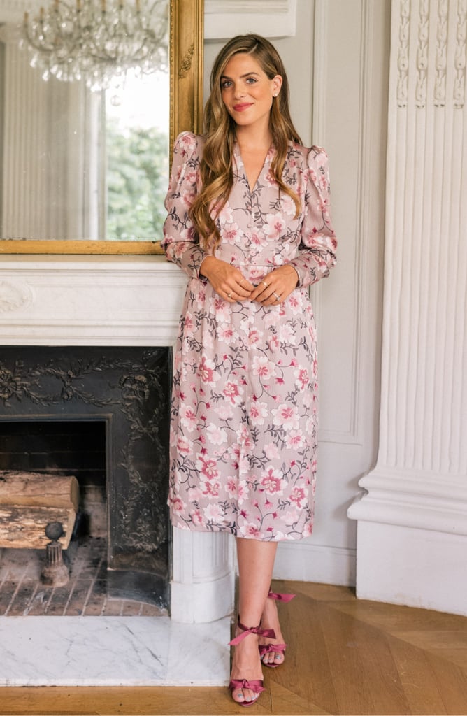 Gal Meets Glam Collection Carla Button-Front Crinkle Satin Dress