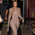Kim Kardashian Dazzles in a Sheer Sequin Gown at Fendi Show