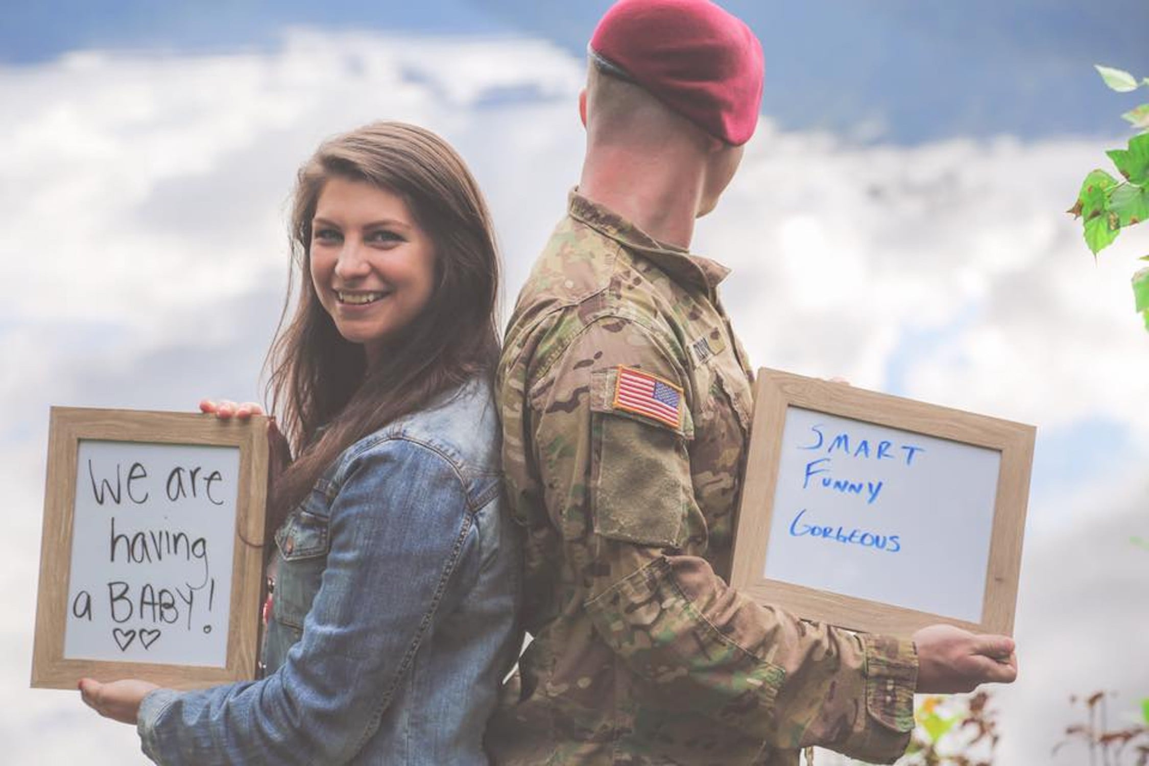 Creative Military Maternity Photography