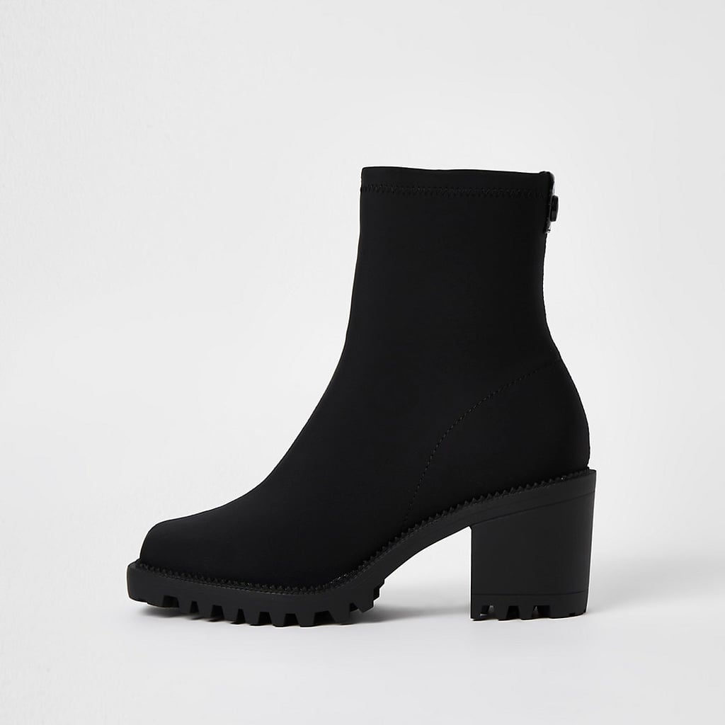 Classic Black Boots: River Island Black Chunky Boots