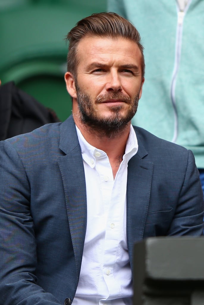 David and Romeo Beckham at Wimbledon 2015