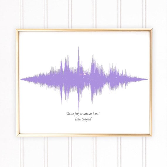 "You're Just as Sane as I Am" Sound Wave Print