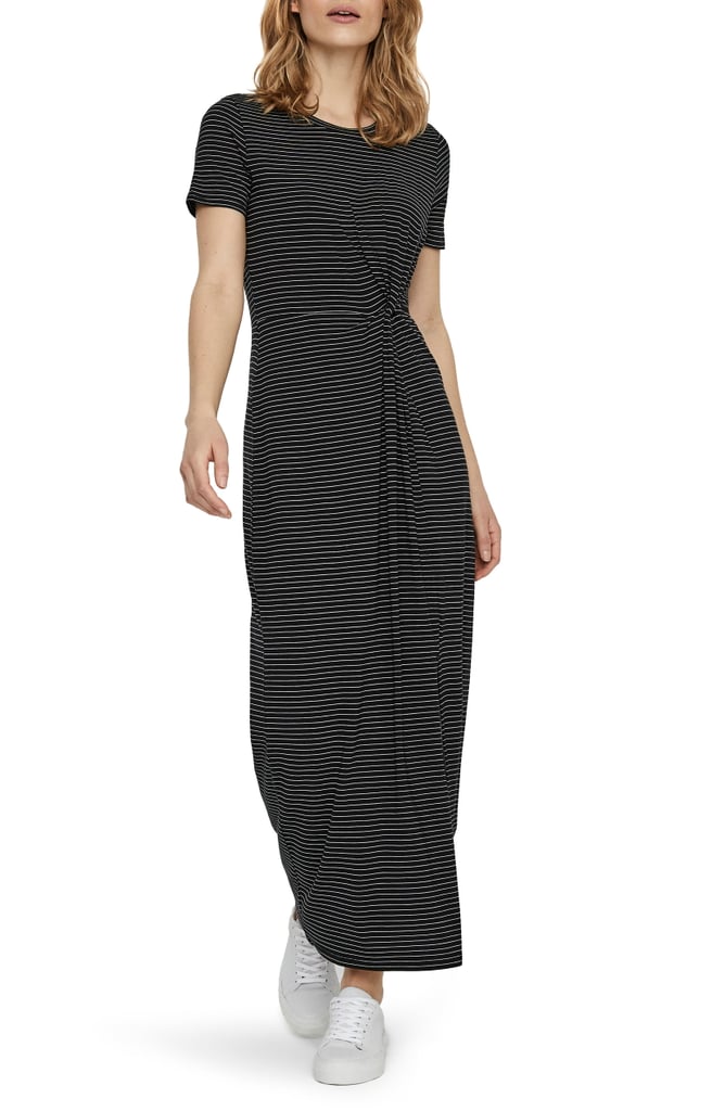 VERO MODA Ava Lulu Short-Sleeve Striped Maxi Dress