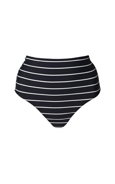 Anemos The High-Waisted Cheeky Bottom in Wide Stripe Print
