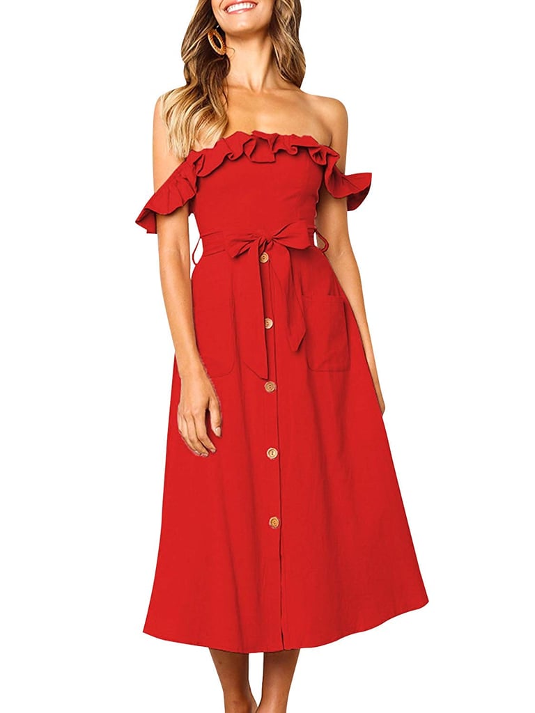 Boosouly Striped Linen Dress Best Cheap Amazon Clothes For Women 2019