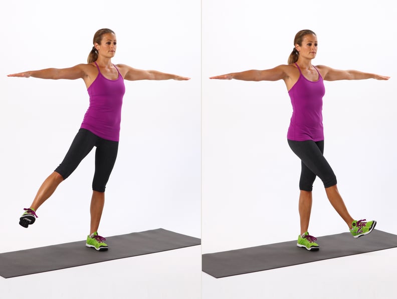 Side Lunge To Leg Lift  Illustrated Exercise Guide