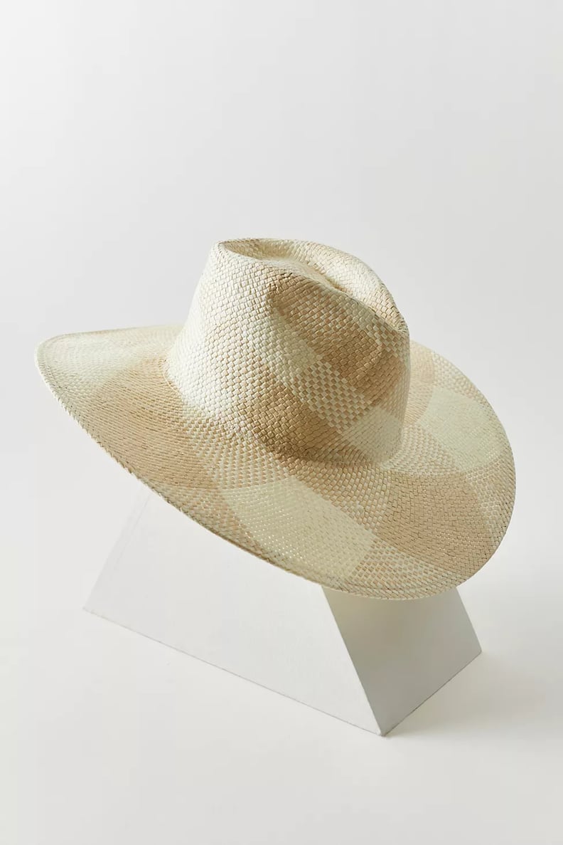 UO Blair Plaid Weave Straw Hat