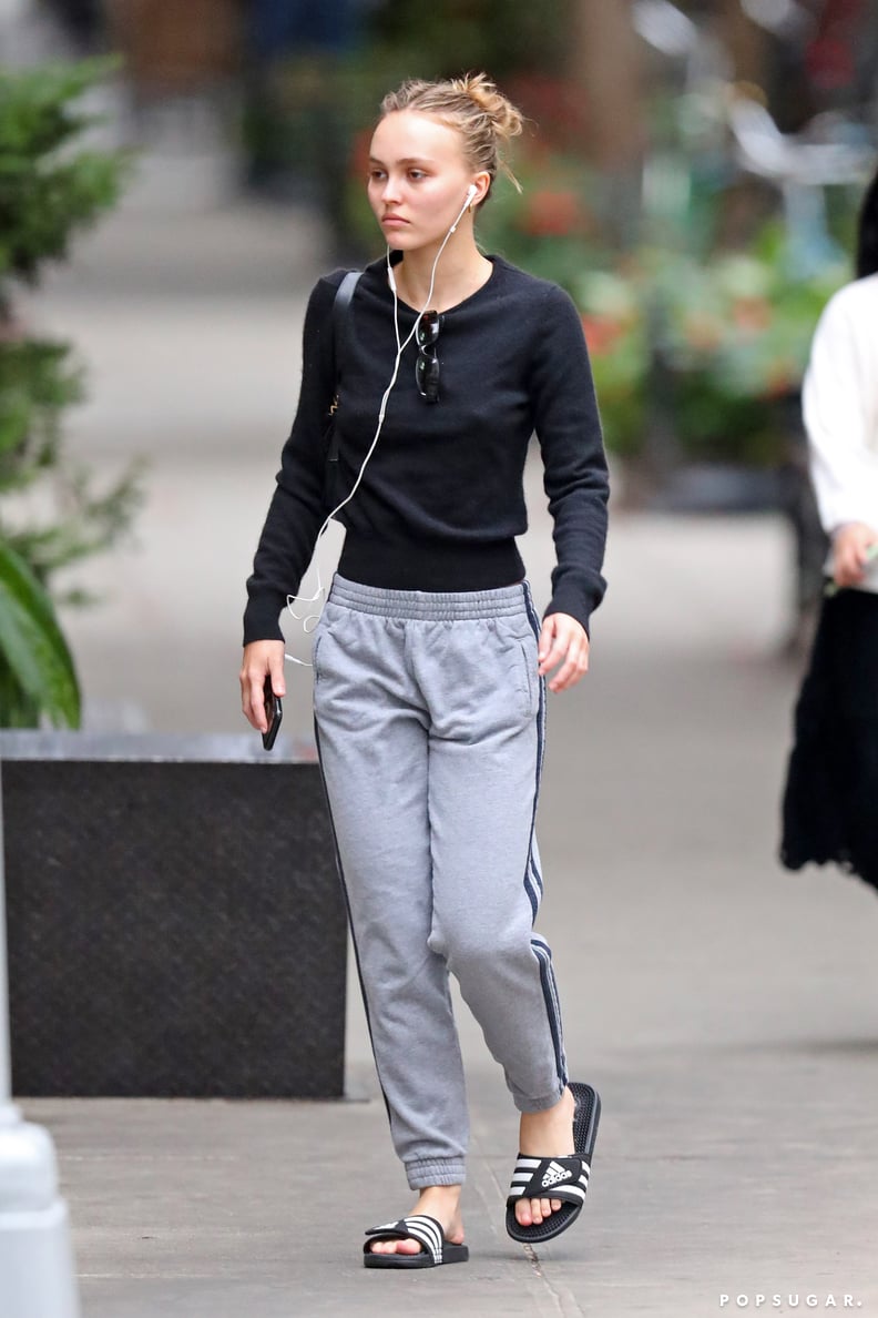 Lily-Rose Depp Wearing Brandy Melville Sweats in New York City