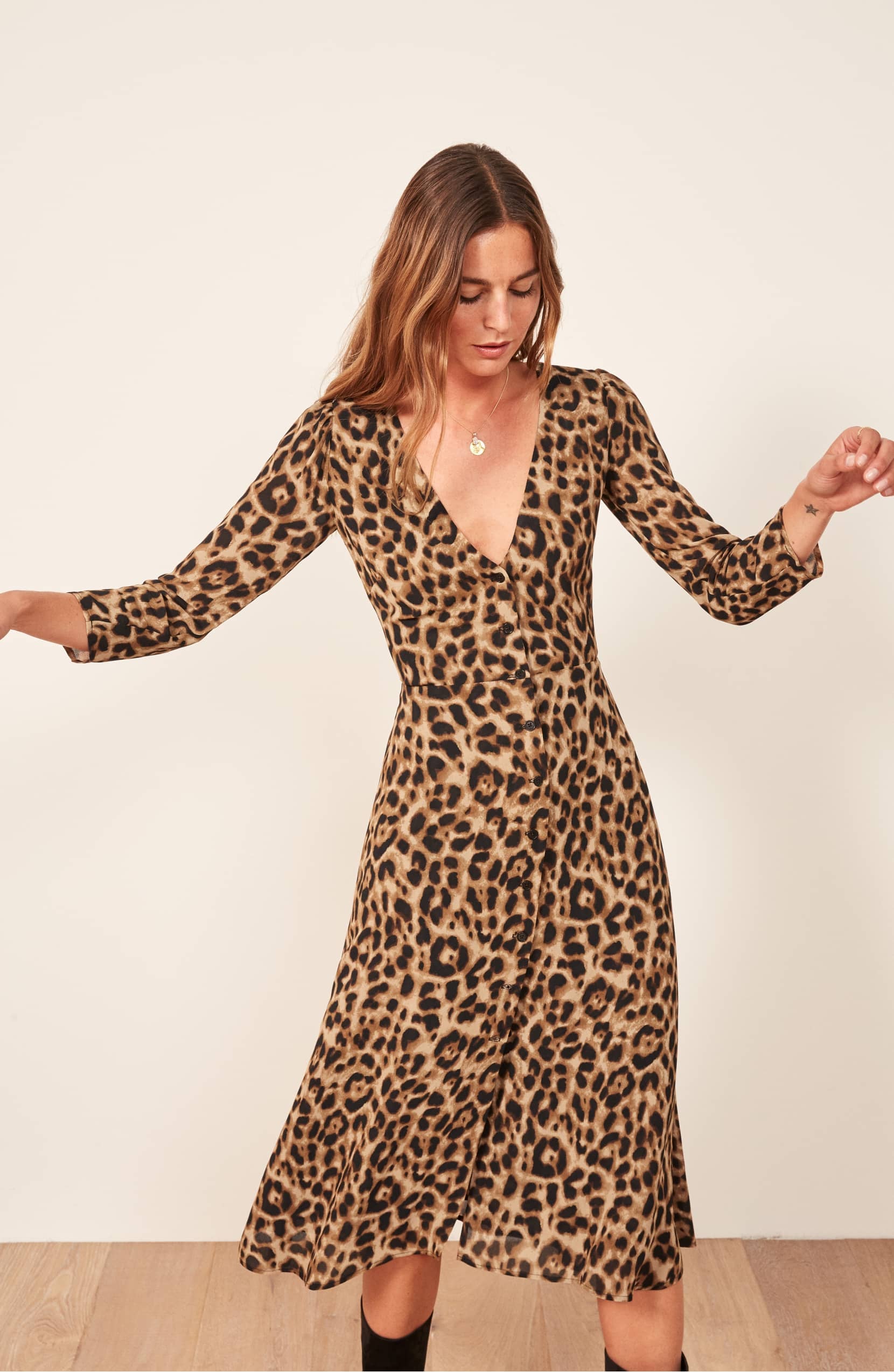 reformation cheetah dress