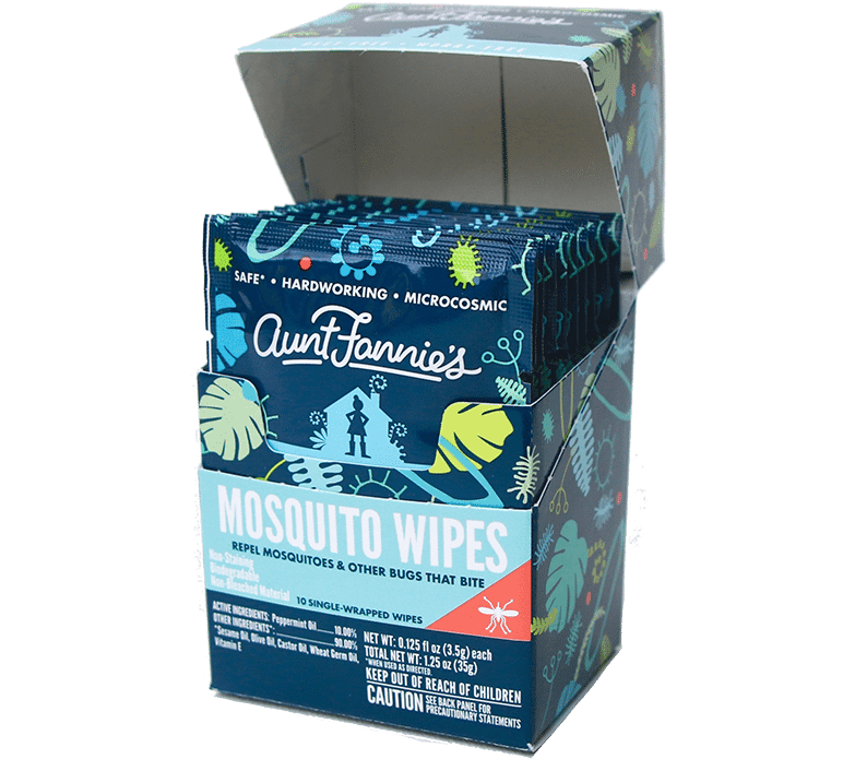Aunt Fannie's Mosquito Wipes Safest Bug Sprays For Babies and Kids