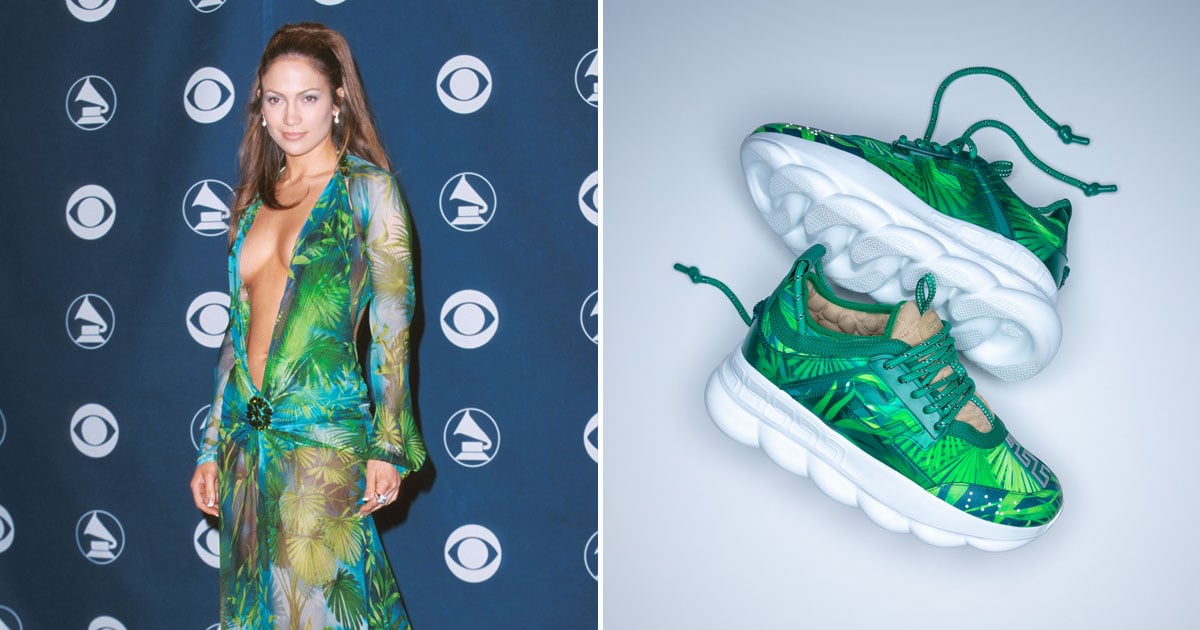 Jennifer Lopez Versace Dress Sneaker 
