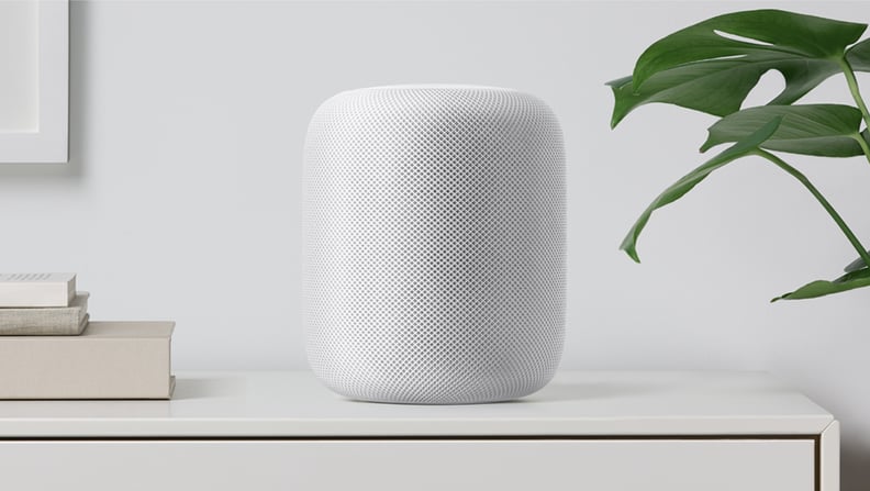 The HomePod in white.