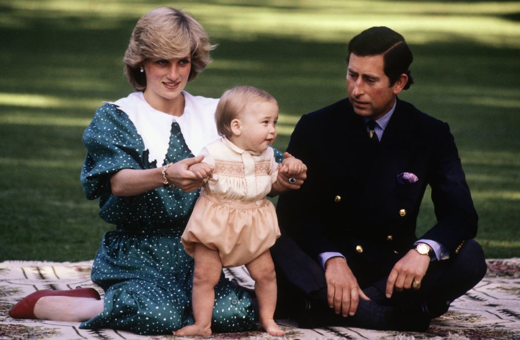 During a tour with Prince William, Princess Diana and Prince Charles posed at a photocall in Auckland, New Zealand, in August 1984.